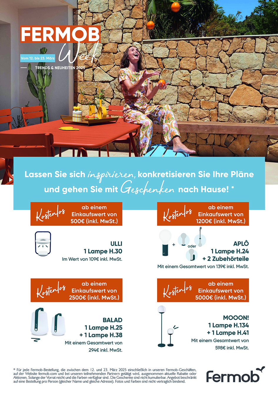 Fermob Week vom 12.03. bis 23.03. bei Grün &amp; Form in Münster